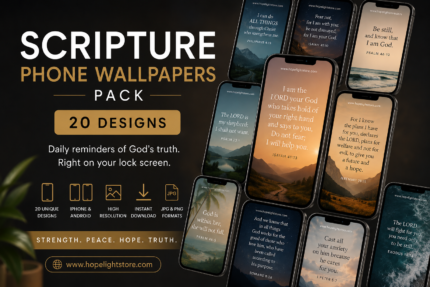 scripture phone wallpapers pack – 20 designs | instant digital download
