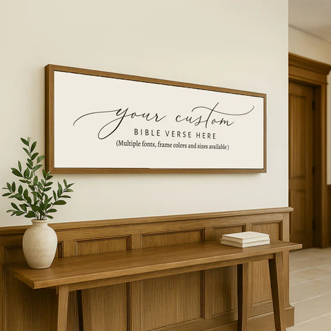 personalized wooden name + verse board