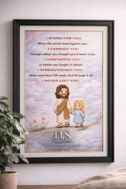 “i never left you” bible verse frame