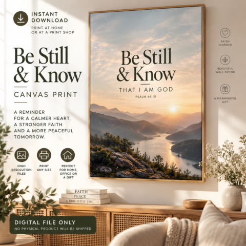 Be Still & Know Canvas Print