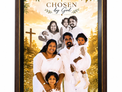 Chosen by God – Personalized Christian Family Photo Frame 12x18