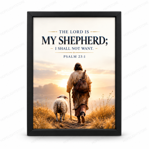 The Lord Is My Shepherd – Psalm 23:1 Framed Wall Art