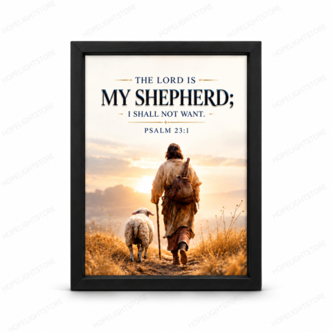 The Lord Is My Shepherd – Psalm 23:1 Framed Wall Art
