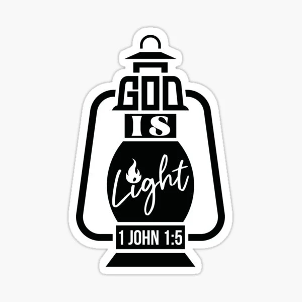 God Is Light Bible Verse Sticker – 1 John 1:5 | Christian Faith Vinyl Sticker